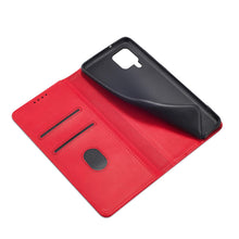 Заредете изображение във визуализатора на галерията – Magnet Fancy Case Case for Samsung Galaxy A12 5G Pouch Card Wallet Card Stand Red - TopMag
