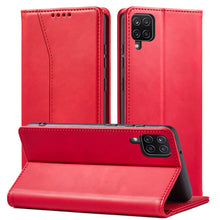 Заредете изображение във визуализатора на галерията – Magnet Fancy Case Case for Samsung Galaxy A12 5G Pouch Card Wallet Card Stand Red - TopMag

