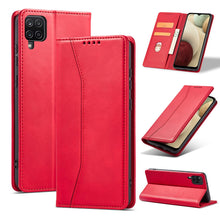 Заредете изображение във визуализатора на галерията – Magnet Fancy Case Case for Samsung Galaxy A12 5G Pouch Card Wallet Card Stand Red - TopMag
