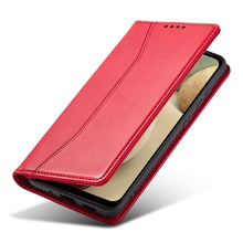 Заредете изображение във визуализатора на галерията – Magnet Fancy Case Case for Samsung Galaxy A12 5G Pouch Card Wallet Card Stand Red - TopMag

