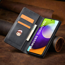 Заредете изображение във визуализатора на галерията – Magnet Fancy Case Case For Samsung Galaxy A52 / A52 5G / A52s 5G Pouch Wallet Card Holder Card Stand Black - TopMag
