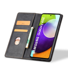 Заредете изображение във визуализатора на галерията – Magnet Fancy Case Case For Samsung Galaxy A52 / A52 5G / A52s 5G Pouch Wallet Card Holder Card Stand Black - TopMag
