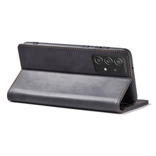 Заредете изображение във визуализатора на галерията – Magnet Fancy Case Case For Samsung Galaxy A52 / A52 5G / A52s 5G Pouch Wallet Card Holder Card Stand Black - TopMag
