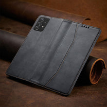 Заредете изображение във визуализатора на галерията – Magnet Fancy Case Case For Samsung Galaxy A52 / A52 5G / A52s 5G Pouch Wallet Card Holder Card Stand Black - TopMag
