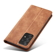 Заредете изображение във визуализатора на галерията – Magnet Fancy Case Case For Samsung Galaxy A52 / A52 5G / A52s 5G Pouch Wallet Card Card Stand Brown - TopMag
