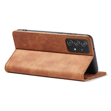Заредете изображение във визуализатора на галерията – Magnet Fancy Case Case For Samsung Galaxy A52 / A52 5G / A52s 5G Pouch Wallet Card Card Stand Brown - TopMag
