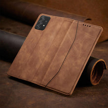 Заредете изображение във визуализатора на галерията – Magnet Fancy Case Case For Samsung Galaxy A52 / A52 5G / A52s 5G Pouch Wallet Card Card Stand Brown - TopMag
