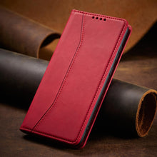 Заредете изображение във визуализатора на галерията – Magnet Fancy Case Case for Samsung Galaxy A52 / A52 5G / A52s 5G Pouch Wallet Card Card Stand Red - TopMag
