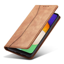 Заредете изображение във визуализатора на галерията – Magnet Fancy Case Case for Samsung Galaxy A13 5G Pouch Wallet Card Holder Brown - TopMag
