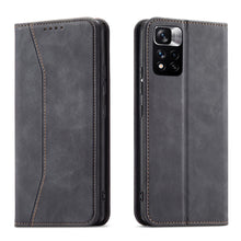 Заредете изображение във визуализатора на галерията – Magnet Fancy Case Case for Xiaomi Redmi Note 11 Pouch Card Wallet Card Holder Black - TopMag
