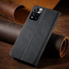 Заредете изображение във визуализатора на галерията – Magnet Fancy Case Case for Xiaomi Redmi Note 11 Pouch Card Wallet Card Holder Black - TopMag
