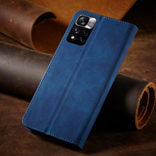 Заредете изображение във визуализатора на галерията – Magnet Fancy Case Case for Xiaomi Redmi Note 11 Pouch Card Wallet Card Holder Blue - TopMag
