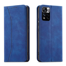 Заредете изображение във визуализатора на галерията – Magnet Fancy Case Case for Xiaomi Redmi Note 11 Pouch Card Wallet Card Holder Blue - TopMag
