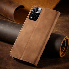 Заредете изображение във визуализатора на галерията – Magnet Fancy Case Case for Xiaomi Redmi Note 11 Pouch Wallet Card Holder Brown - TopMag
