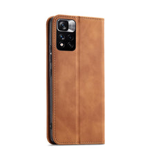 Заредете изображение във визуализатора на галерията – Magnet Fancy Case Case for Xiaomi Redmi Note 11 Pouch Wallet Card Holder Brown - TopMag
