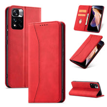 Заредете изображение във визуализатора на галерията – Magnet Fancy Case Case for Xiaomi Redmi Note 11 Pouch Card Wallet Card Stand Red - TopMag
