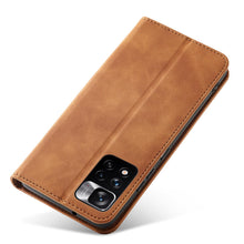 Заредете изображение във визуализатора на галерията – Magnet Fancy Case Case for Xiaomi Redmi Note 11 Pro Cover Card Wallet Card Holder Brown - TopMag
