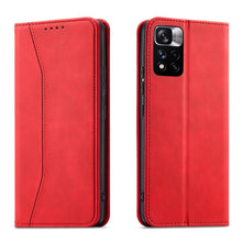 Заредете изображение във визуализатора на галерията – Magnet Fancy Case Case for Xiaomi Redmi Note 11 Pro Cover Card Wallet Card Stand Red - TopMag
