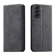 Заредете изображение във визуализатора на галерията – Magnet Fancy Case Case for Samsung Galaxy S22 + (S22 Plus) Pouch Wallet Card Holder Black - TopMag
