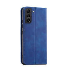 Заредете изображение във визуализатора на галерията – Magnet Fancy Case Case for Samsung Galaxy S22 + (S22 Plus) Pouch Wallet Card Holder Blue - TopMag
