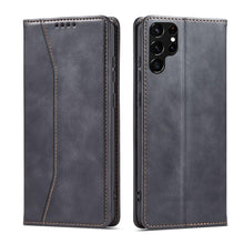 Заредете изображение във визуализатора на галерията – Magnet Fancy Case Case for Samsung Galaxy S22 Ultra Cover Card Wallet Card Stand Black - TopMag
