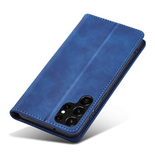 Заредете изображение във визуализатора на галерията – Magnet Fancy Case Case for Samsung Galaxy S22 Ultra Cover Card Wallet Card Stand Blue - TopMag
