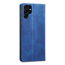 Заредете изображение във визуализатора на галерията – Magnet Fancy Case Case for Samsung Galaxy S22 Ultra Cover Card Wallet Card Stand Blue - TopMag
