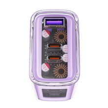 Заредете изображение във визуализатора на галерията – Acefast charger GaN 65W 3 ports (1xUSB, 2xUSB C) pink (A45)
