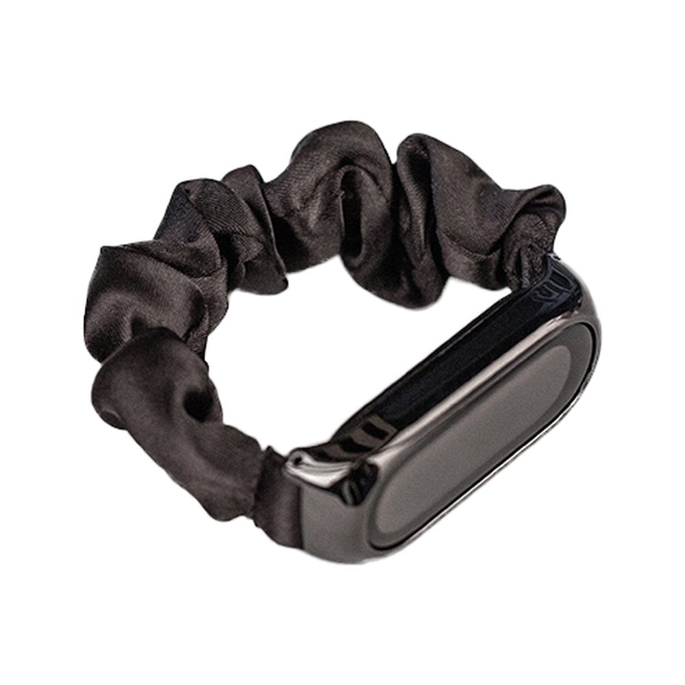 Cloth band for Xiaomi Mi Band 6/5/4/3 strap bracelet elastic scrunchies black - TopMag