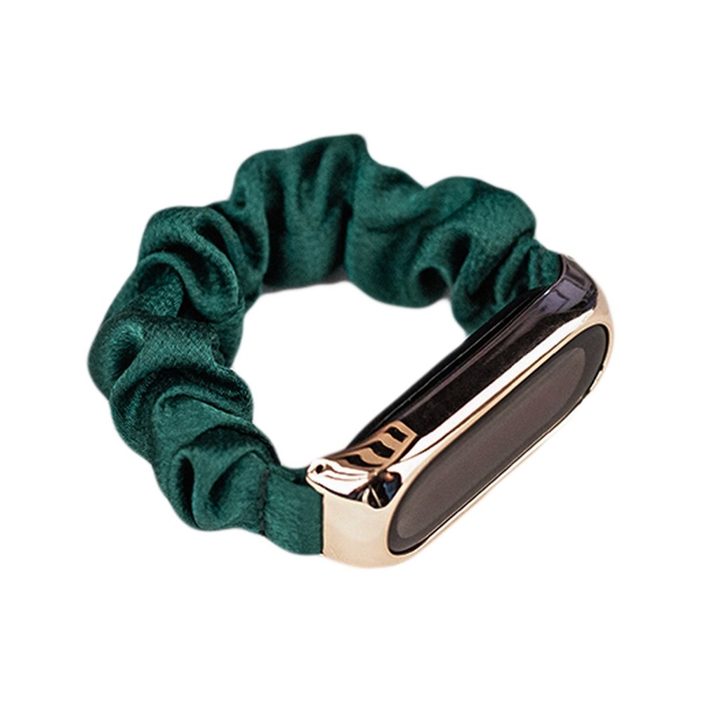 Cloth band for Xiaomi Mi Band 6/5/4/3 strap bracelet elastic scrunchies green - TopMag