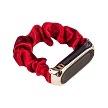 Заредете изображение във визуализатора на галерията – Cloth wristband for Xiaomi Mi Band 6/5/4/3 strap bracelet elastic scrunchies red - TopMag
