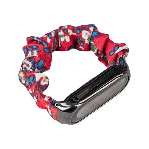 Cloth wristband for Xiaomi Mi Band 6/5/4/3 strap bracelet elastic scrunchies red - TopMag