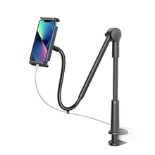 Заредете изображение във визуализатора на галерията – Ugreen universal holder stand phone stand tablet tripod lazy holder with flexible arm black (90296 LP485) - TopMag
