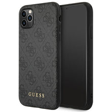 Заредете изображение във визуализатора на галерията – Guess GUHCN58G4GFGR iPhone 11 Pro 5,8" szary/grey hard case 4G Metal Gold Logo - TopMag
