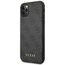 Заредете изображение във визуализатора на галерията – Guess GUHCN58G4GFGR iPhone 11 Pro 5,8" szary/grey hard case 4G Metal Gold Logo - TopMag
