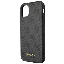 Заредете изображение във визуализатора на галерията – Guess GUHCN58G4GFGR iPhone 11 Pro 5,8" szary/grey hard case 4G Metal Gold Logo - TopMag
