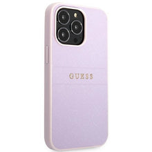 Заредете изображение във визуализатора на галерията – Guess GUHCP13LPSASBPU iPhone 13 Pro / 13 6,1" fioletowy/purple Saffiano Hot Stamp &amp; Metal Logo - TopMag

