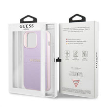Заредете изображение във визуализатора на галерията – Guess GUHCP13LPSASBPU iPhone 13 Pro / 13 6,1" fioletowy/purple Saffiano Hot Stamp &amp; Metal Logo - TopMag
