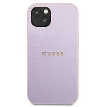 Заредете изображение във визуализатора на галерията – Guess GUHCP13MPSASBPU iPhone 13 6,1" fioletowy/purple Saffiano Hot Stamp &amp; Metal Logo - TopMag
