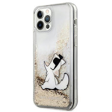 Заредете изображение във визуализатора на галерията – Karl Lagerfeld KLHCP12MGCFD iPhone 12/12 Pro 6.1 "gold / gold hardcase Liquid Glitter Choupette Fun - TopMag
