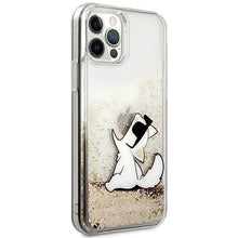 Заредете изображение във визуализатора на галерията – Karl Lagerfeld KLHCP12MGCFD iPhone 12/12 Pro 6.1 "gold / gold hardcase Liquid Glitter Choupette Fun - TopMag
