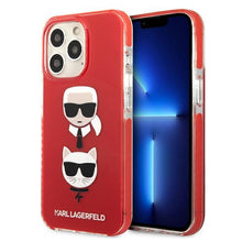 Заредете изображение във визуализатора на галерията – Karl Lagerfeld KLHCP13LTPE2TR iPhone 13 Pro / 13 6,1" hardcase czerwony/red Karl&amp;Choupette Head - TopMag
