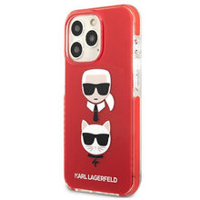 Заредете изображение във визуализатора на галерията – Karl Lagerfeld KLHCP13LTPE2TR iPhone 13 Pro / 13 6,1" hardcase czerwony/red Karl&amp;Choupette Head - TopMag
