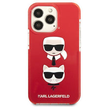 Заредете изображение във визуализатора на галерията – Karl Lagerfeld KLHCP13LTPE2TR iPhone 13 Pro / 13 6,1" hardcase czerwony/red Karl&amp;Choupette Head - TopMag
