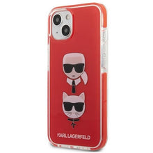 Заредете изображение във визуализатора на галерията – Karl Lagerfeld KLHCP13STPE2TR iPhone 13 mini 5,4" hardcase czerwony/red Karl&amp;Choupette Head - TopMag
