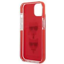 Заредете изображение във визуализатора на галерията – Karl Lagerfeld KLHCP13STPE2TR iPhone 13 mini 5,4" hardcase czerwony/red Karl&amp;Choupette Head - TopMag
