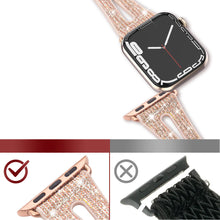 Заредете изображение във визуализатора на галерията – Kingxbar New Chameleon Band Watch Strap 8/7/6/5/4/3/2 / SE (41/40 / 38mm) Crystal Bracelet Silicone Wristband Gold - TopMag
