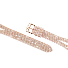 Заредете изображение във визуализатора на галерията – Kingxbar New Chameleon Band Watch Strap 8/7/6/5/4/3/2 / SE (45/44 / 42mm) Crystal Bracelet Silicone Wristband Gold - TopMag
