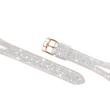 Заредете изображение във визуализатора на галерията – Kingxbar New Chameleon Band Watch Strap 8/7/6/5/4/3/2 / SE (41/40 / 38mm) Crystal Bracelet Silicone Wristband Silver - TopMag
