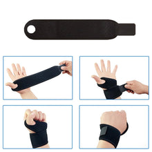 Заредете изображение във визуализатора на галерията – Set of two fabric stabilizers with Velcro, black band for right and left wrist - TopMag
